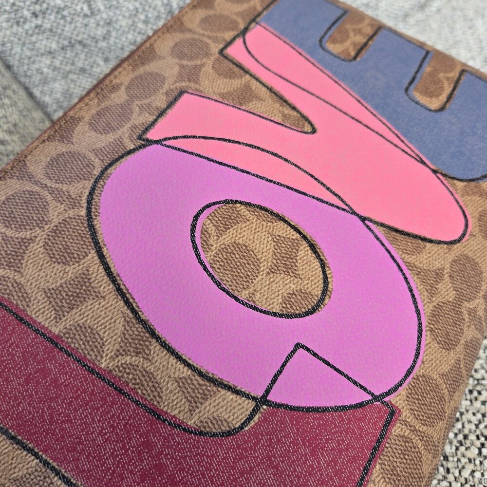 Coach Charlie Pouch In Signature Canvas